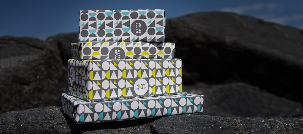 Happy Birthday Typographic Recyclable Wrapping Paper & Tags – The Little  Green Wrapping Company