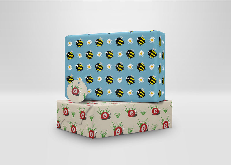 Bees, Bugs & Butterflies Children's Wrapping Paper & Tags