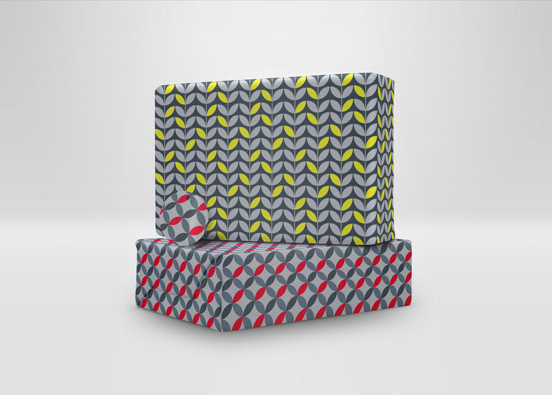 Geometric Acid Patterns Recyclable Wrapping Paper & Tags